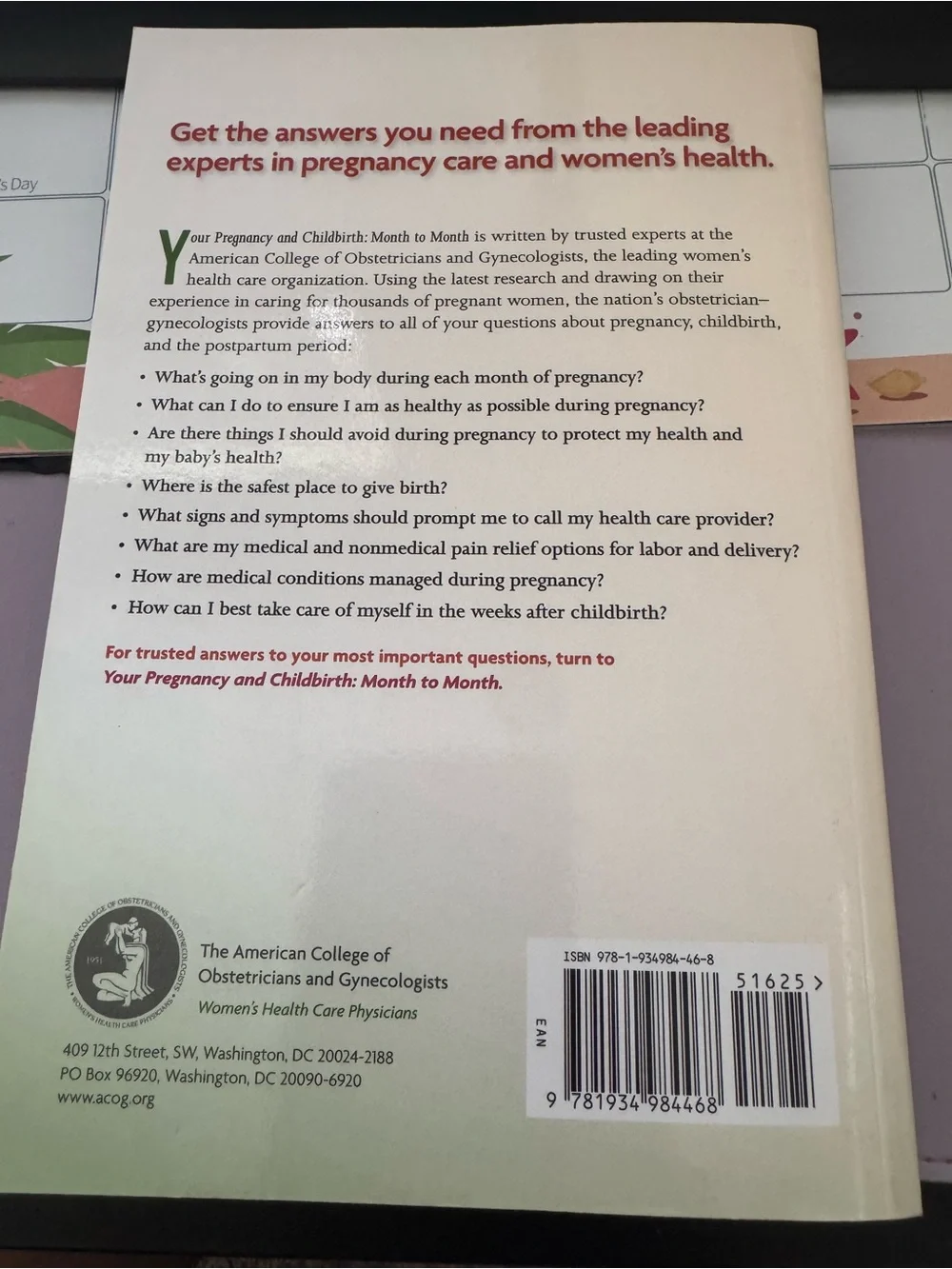 Your Pregnancy and Childbirth Month to Month Sixth Edition